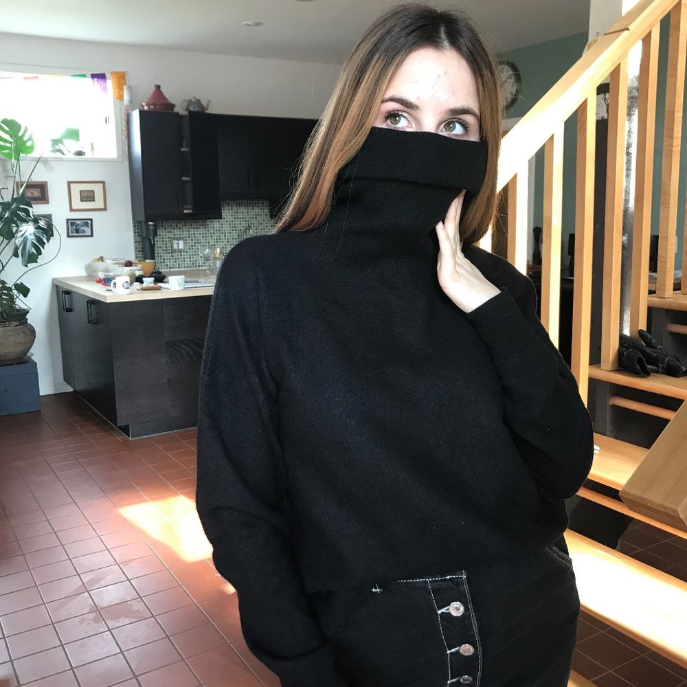 100% wool super soft turtleneck sweater Madewell